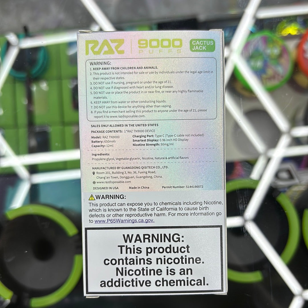 Raz 9000puffs cactus Jack