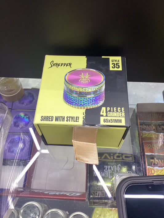Shredder 4 piece grinder style 35 rainbow