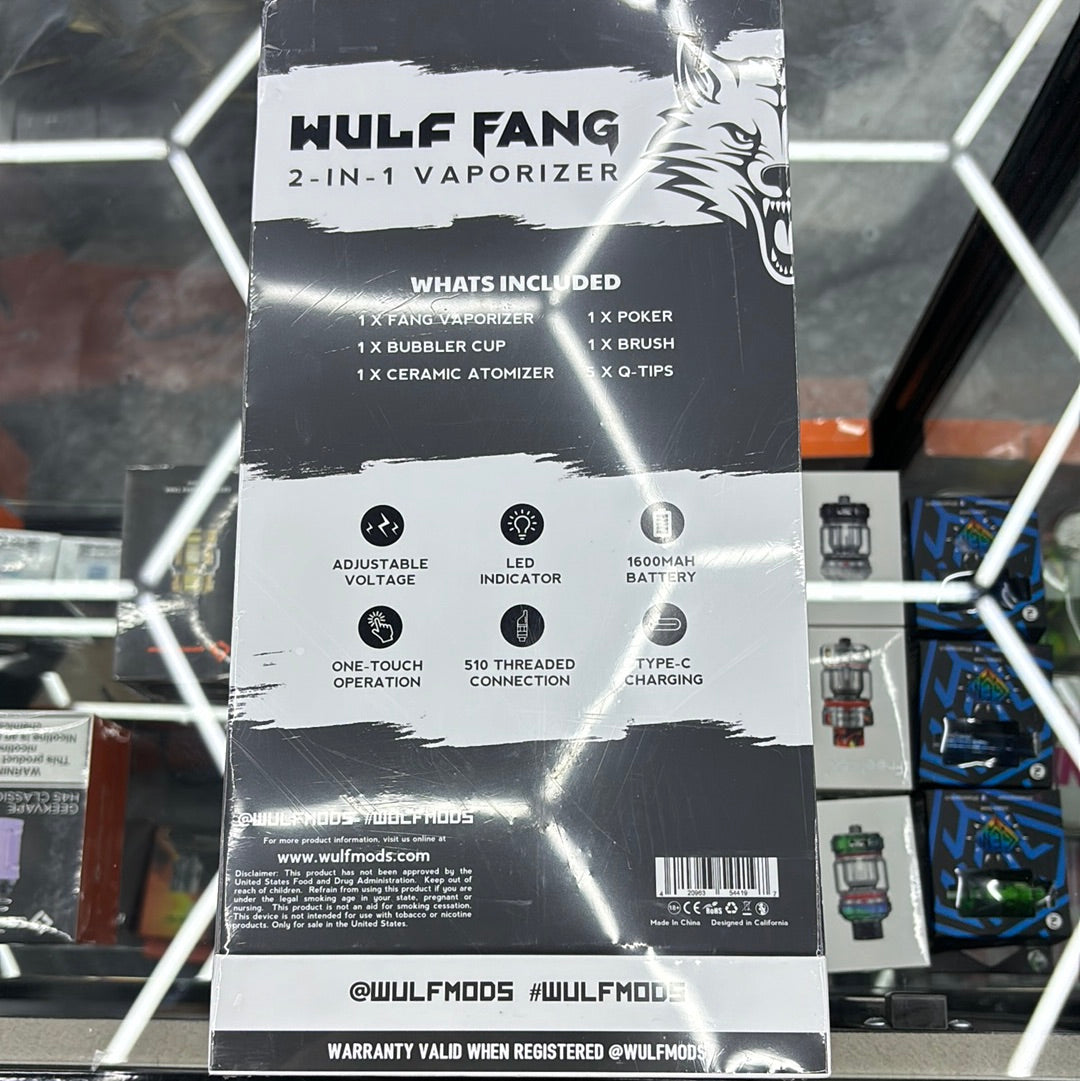 Wulf fang 2-in-1 vaporizer black