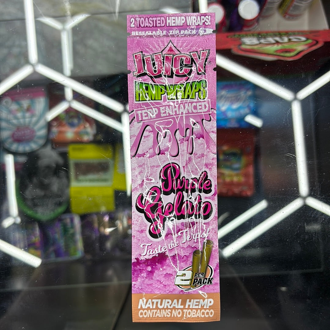Juicy hemp wraps purple gelato, terp enhanced