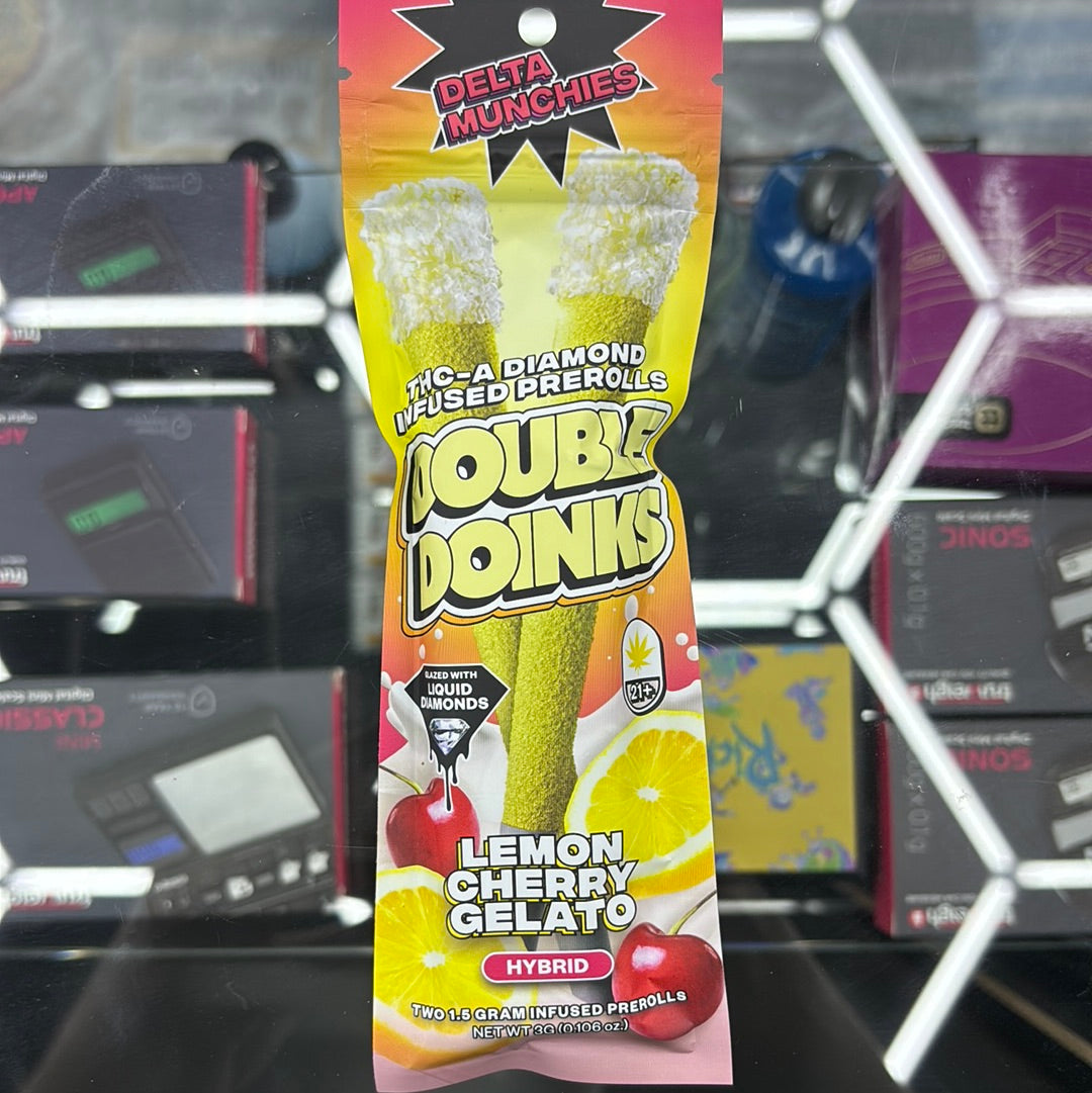 Delta munchies, double doinks lemon cherry gelato, hybrid