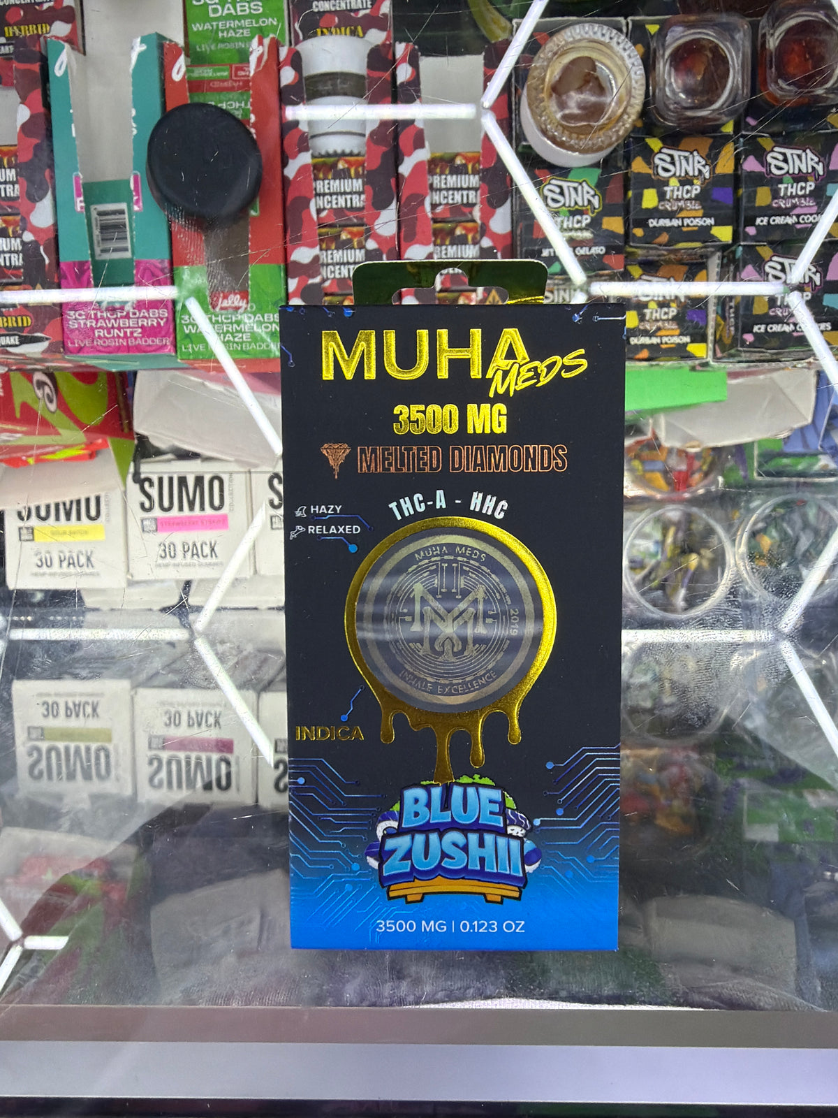 Muha meds 3500mg melted diamonds blue zushi