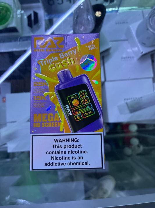 RAZ 25k triple berry gush