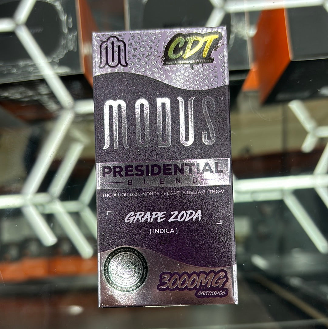 Modus presidential blend grape zoda indica 3g cartridge