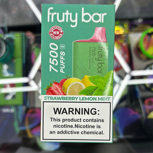 Fruty bar, 7500 puffs strawberry, lemon, mint