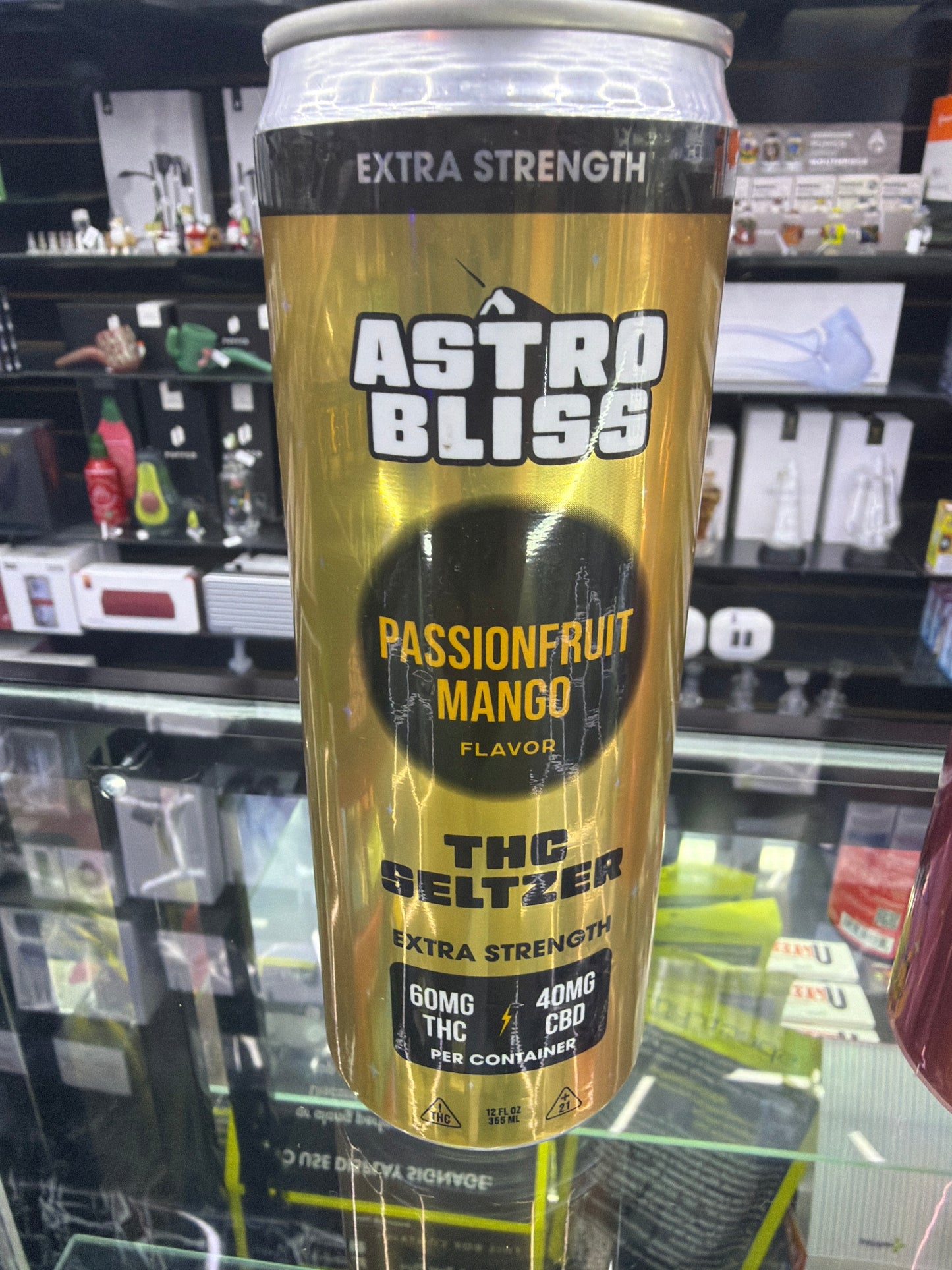 Astro Bliss Thca seltzer 60/40 passionfruit mango