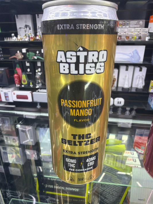 Astro Bliss Thca seltzer 60/40 passionfruit mango