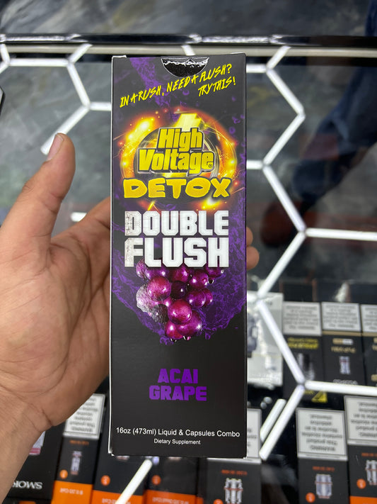 High voltage detox, double flush acai grape flavor 16oz