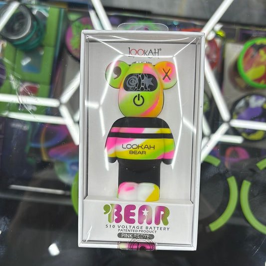 Lookah bear 510 voltage cartridge battery pink tie-dye