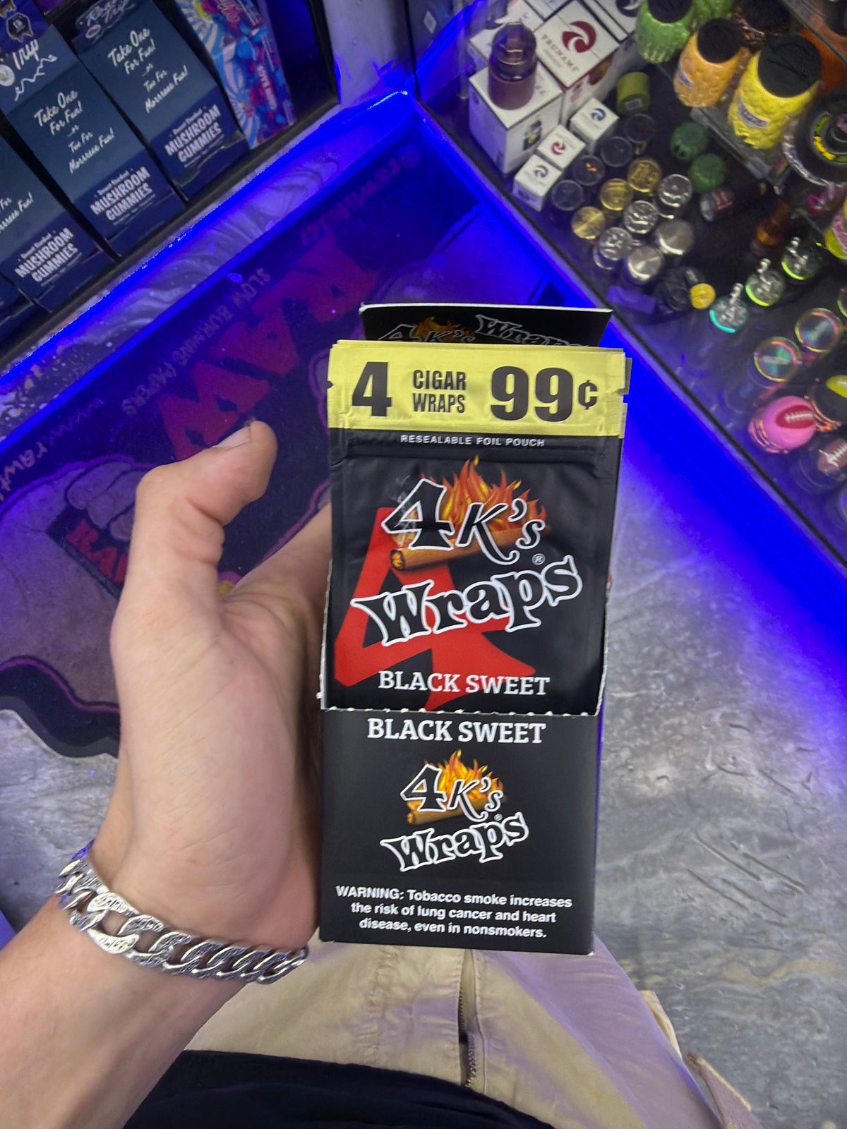 4k wraps black sweet
