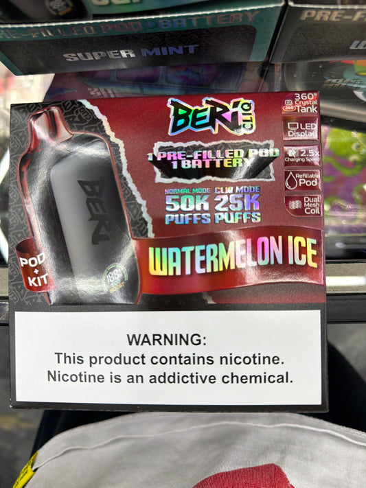 Beri Cliq 50K Puffs Pod + Kit (Watermelon Ice)