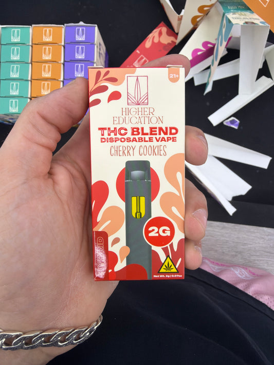 Higher Education Thc Blend Disposable Vape 2g Hybrid Cherry Cookie