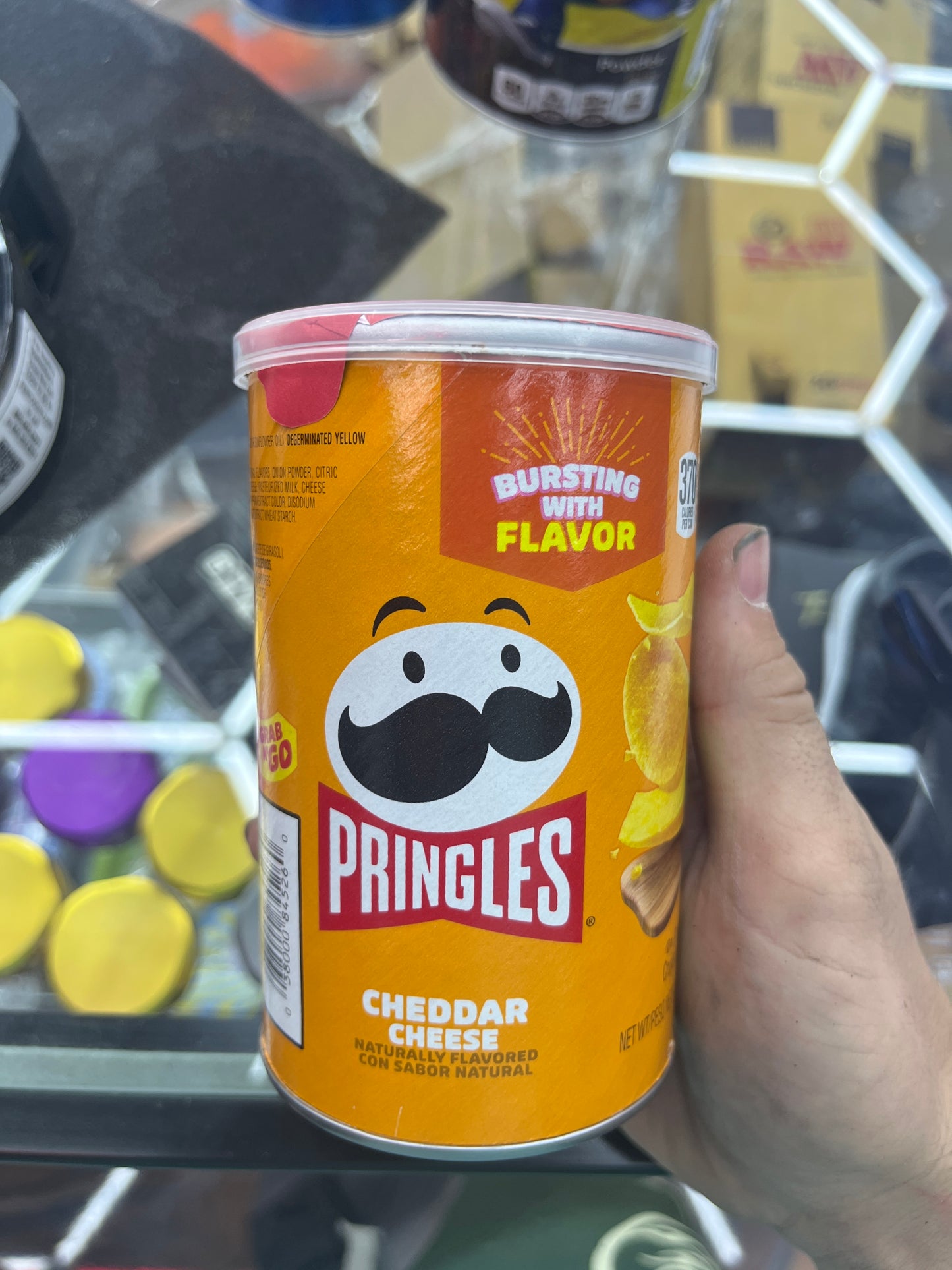 Pringle cheddar small stash jar