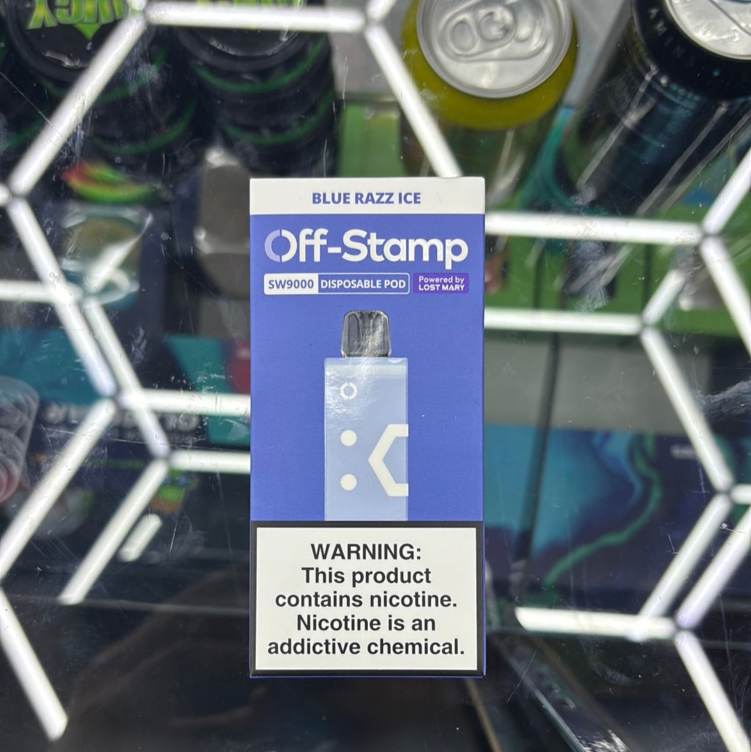 Off stamp pod blue razz ice