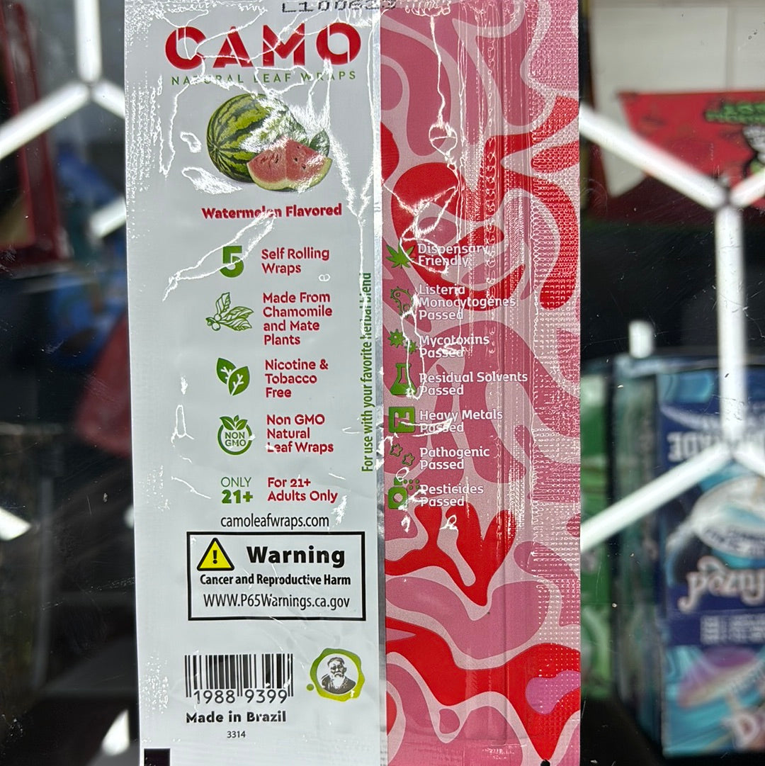 Camo watermelon 5 rolling wraps