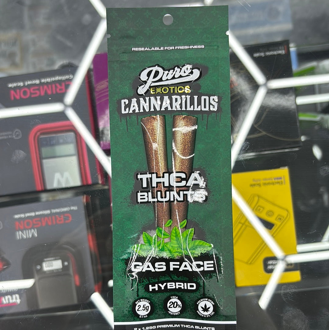 Puro exotics cannarillos gas face 2.5G pre- roll blunts hybrid