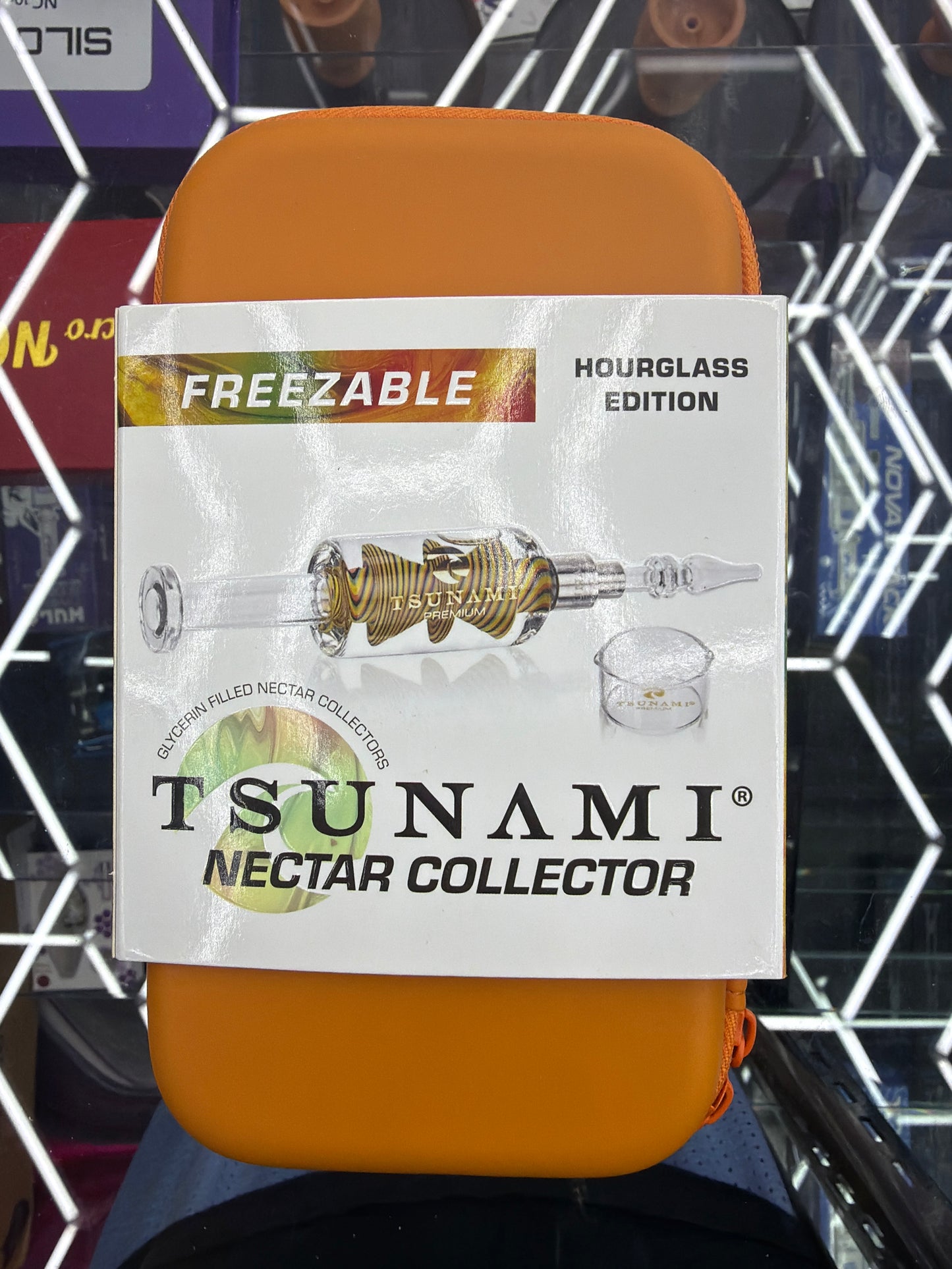 Tsunami freezeable nectar collector hourglass edition orange