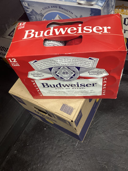 Budweiser 12 pack cans 12 oz