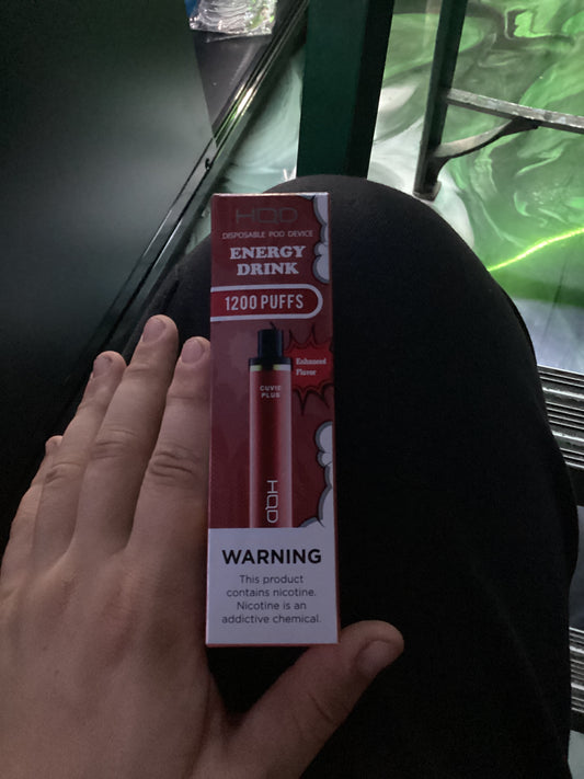 HQD energy drink 1200 puffs curvie plus