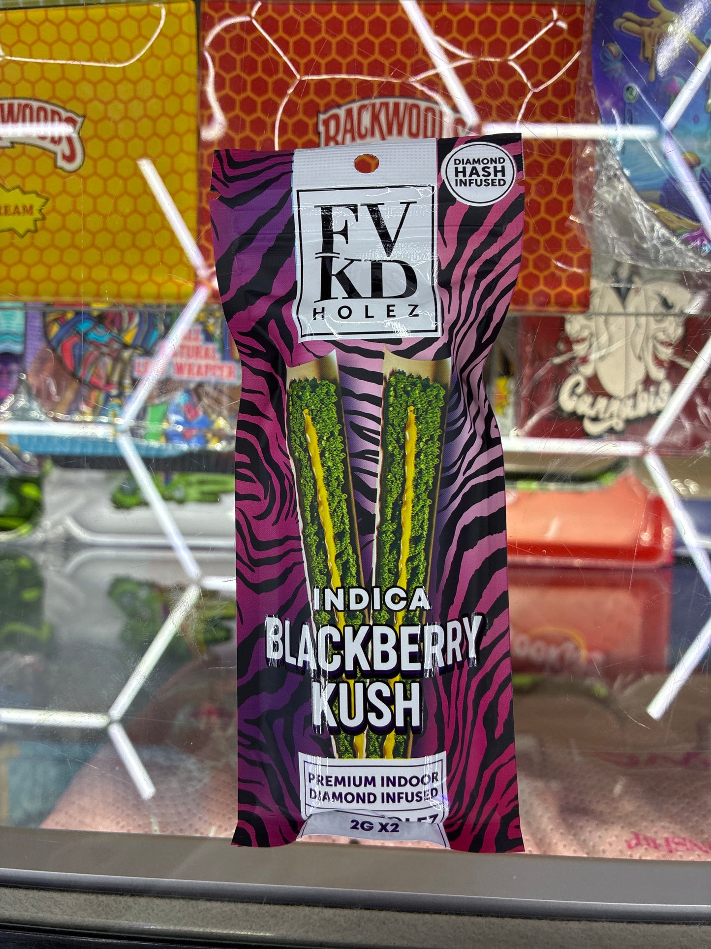FVKD HOLEZ diamond hash infused 2gx2 indica blackberry kush