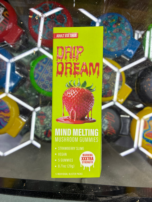 Drip dream mind melting mushroom gummies 5ct strawberry slime