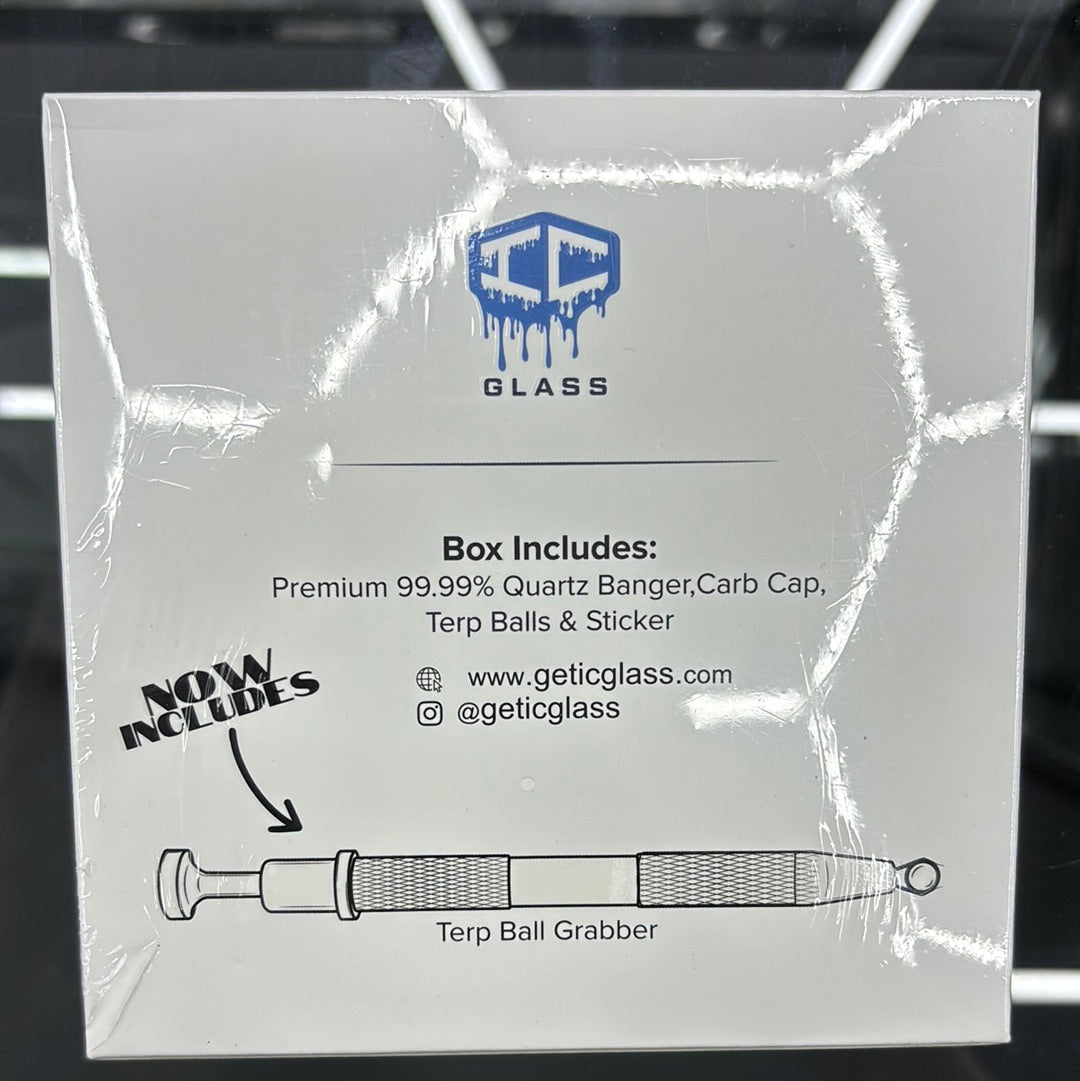 Ic glass cascade 14mm male banger with Turnball grabber included