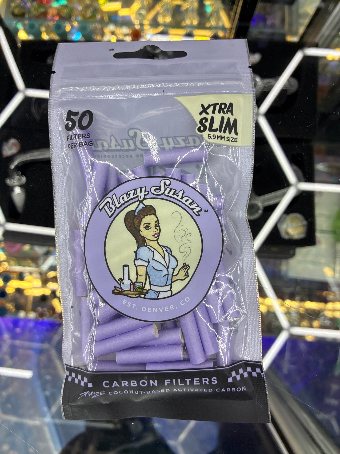 Blazy Susan purple 50 extra slim carbon filters