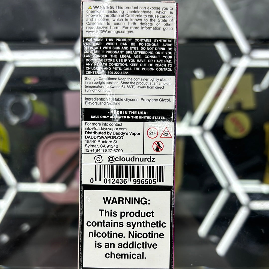 Cloud nurdz,watermelon berry 6MG 100ml