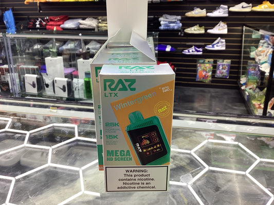 Raz dc25000 25k puffs wintergreen ￼