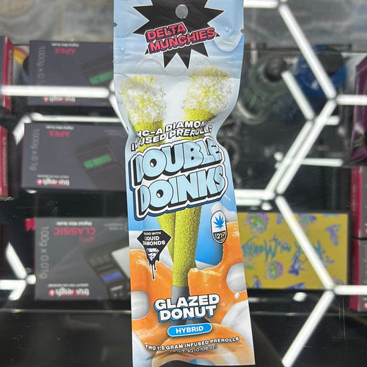 Delta munchies, double doinks glazed donut, hybrid