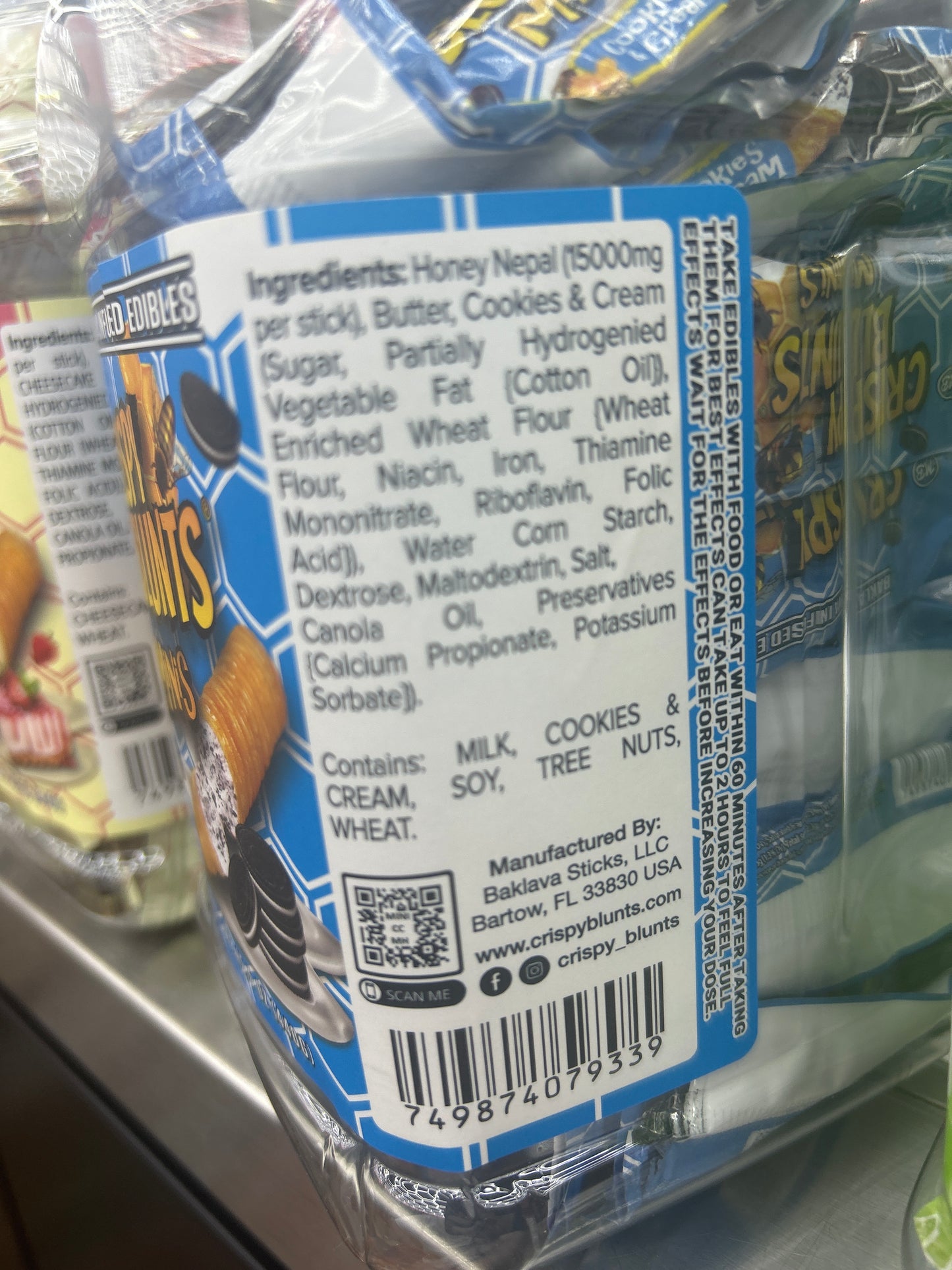 Crispy blunts minis 15000mg mad honey cookies n cream