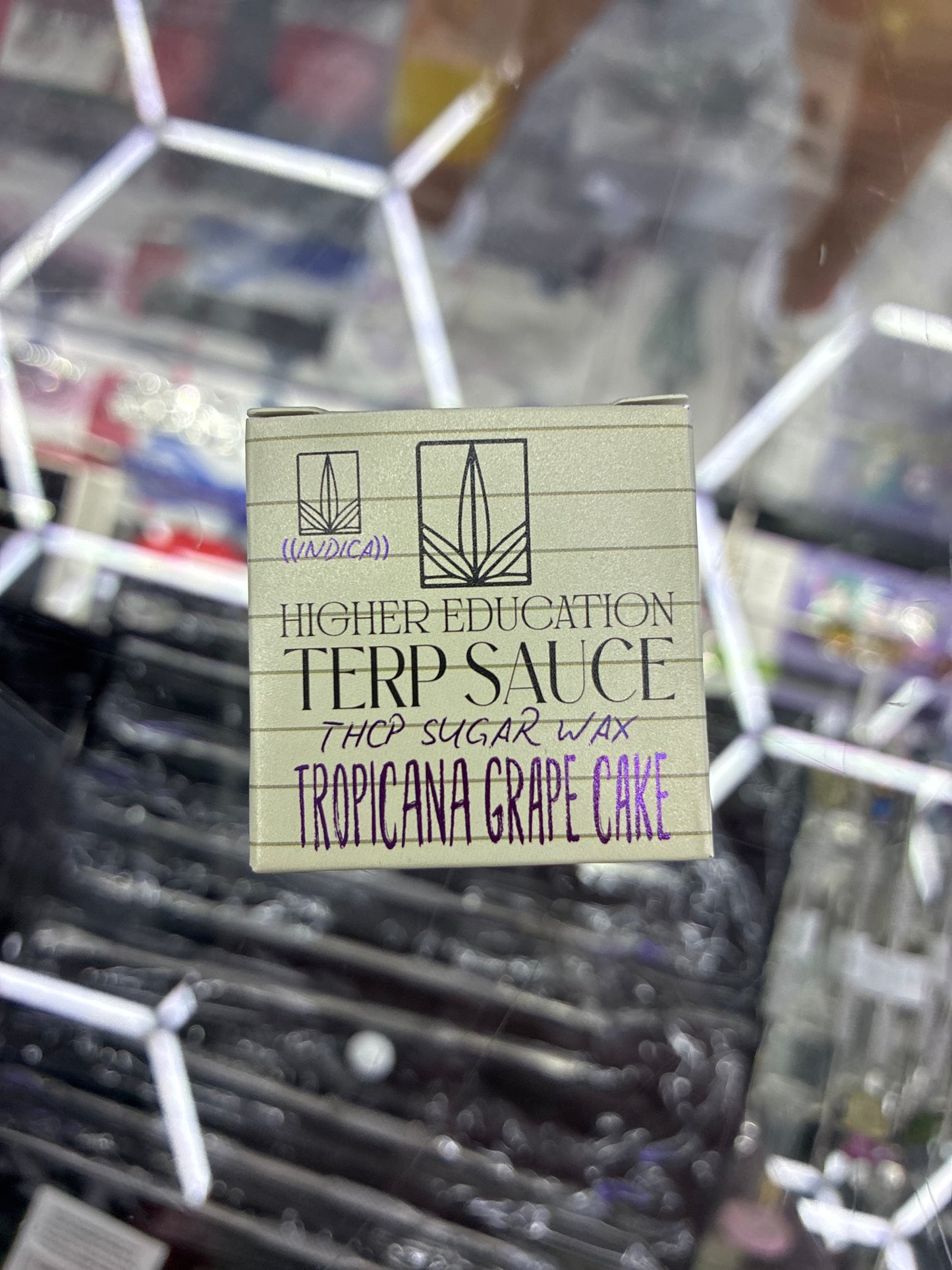 Higher education, terp sauce, THCP sugar, wax Tropicana grape ape, indica, 2 g