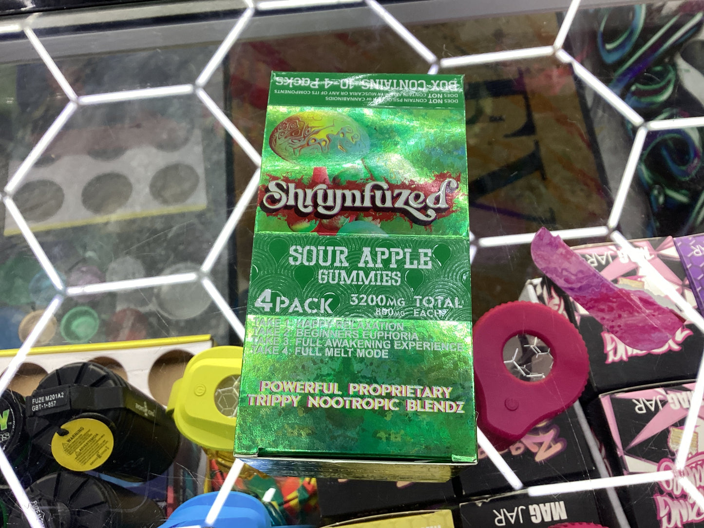 Shrumfuzed 4pack sour apple shroom gummies