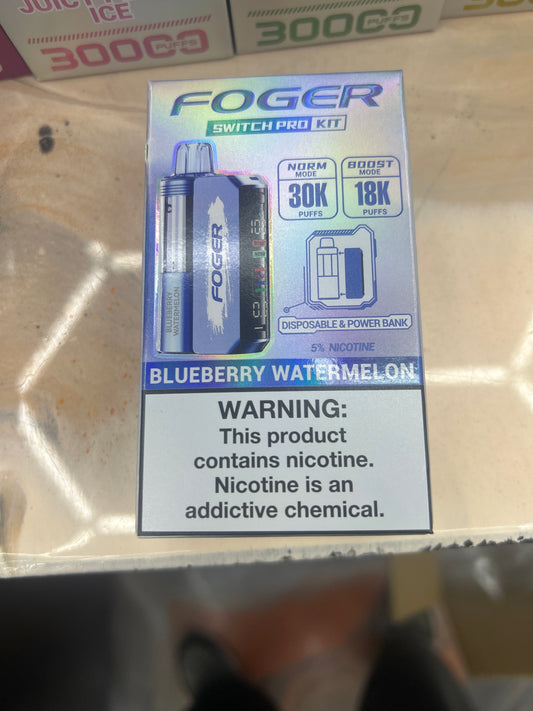 Fogger switch pro disposable kit 30k puffs blueberry watermelon