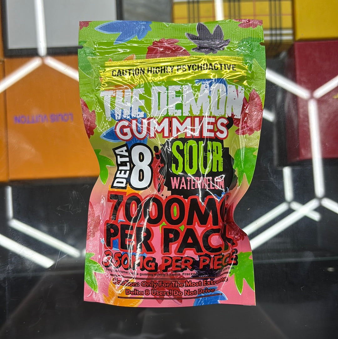 The demon gummies delta 8 sour watermelon 7000mgper pack