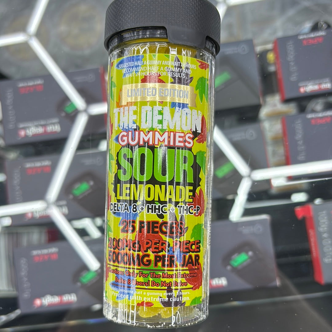 The demon gummies sour lemonade,5000 MG per jar