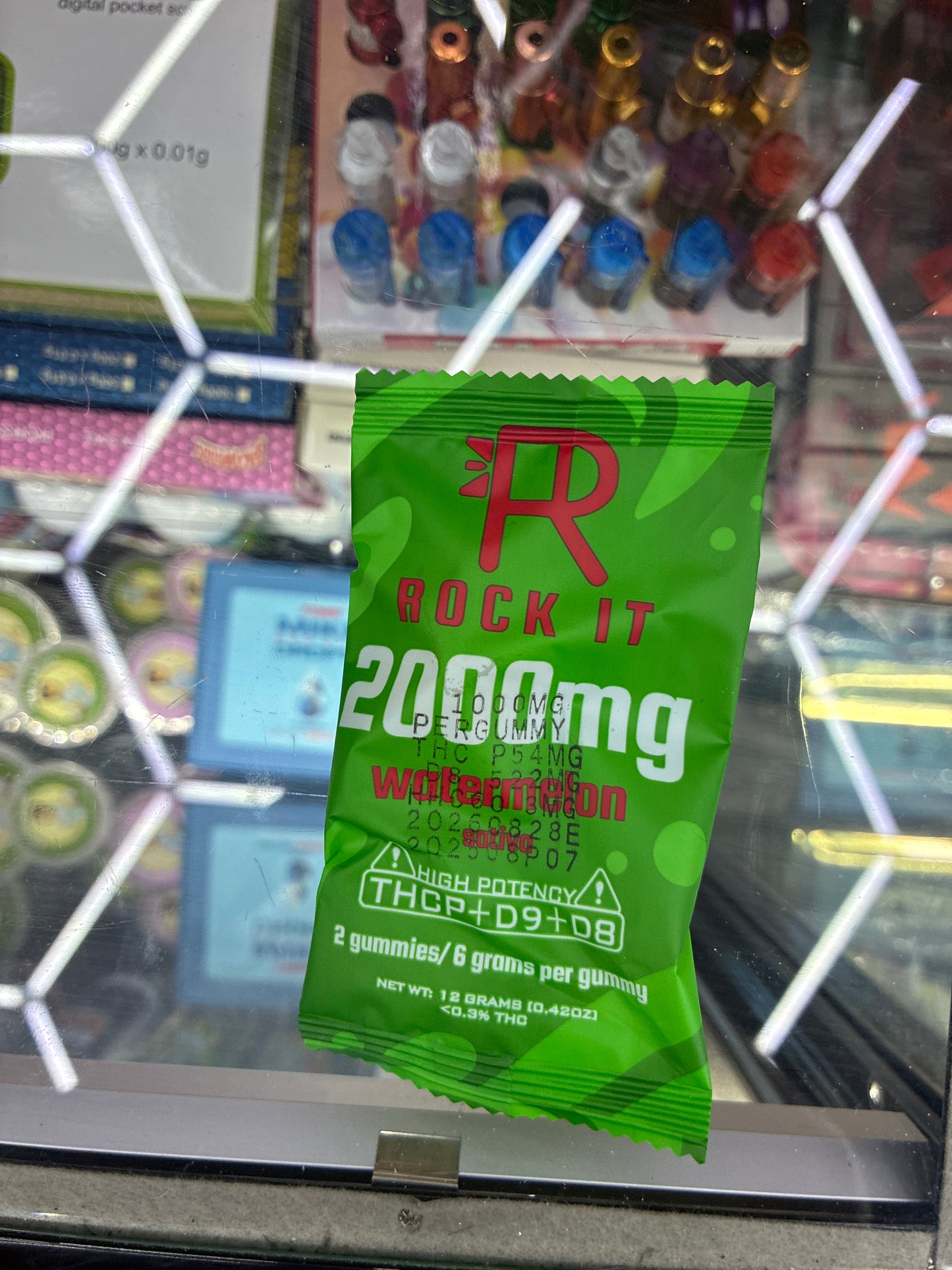 Rock it 2000mg gummy watermelon sativa
