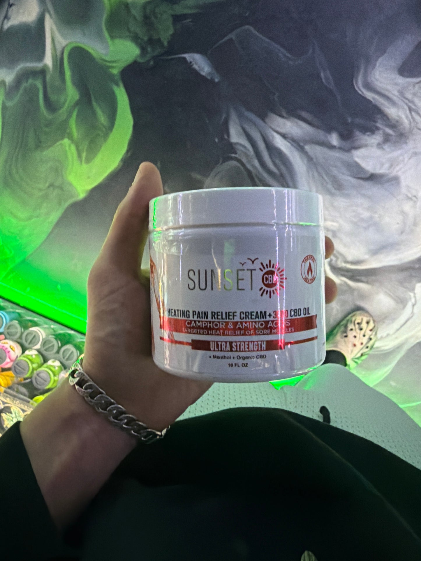 MEGA 3000MG Maximum Strength Pain Relief Creams from Sunset CBD 16floz