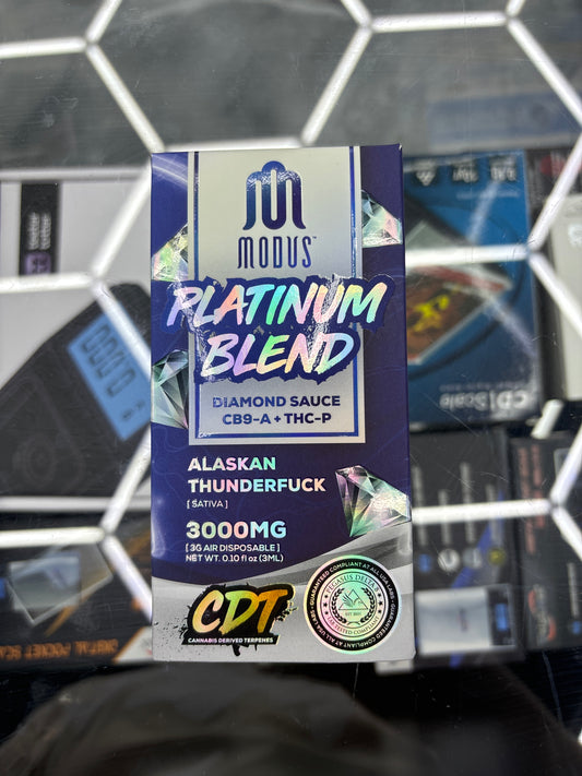 Modus platinum blend Alaskan Thunderfuck sativa 3G disposable