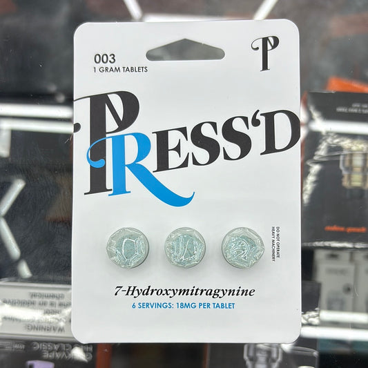 Pressed 7 hydroxymitragynine