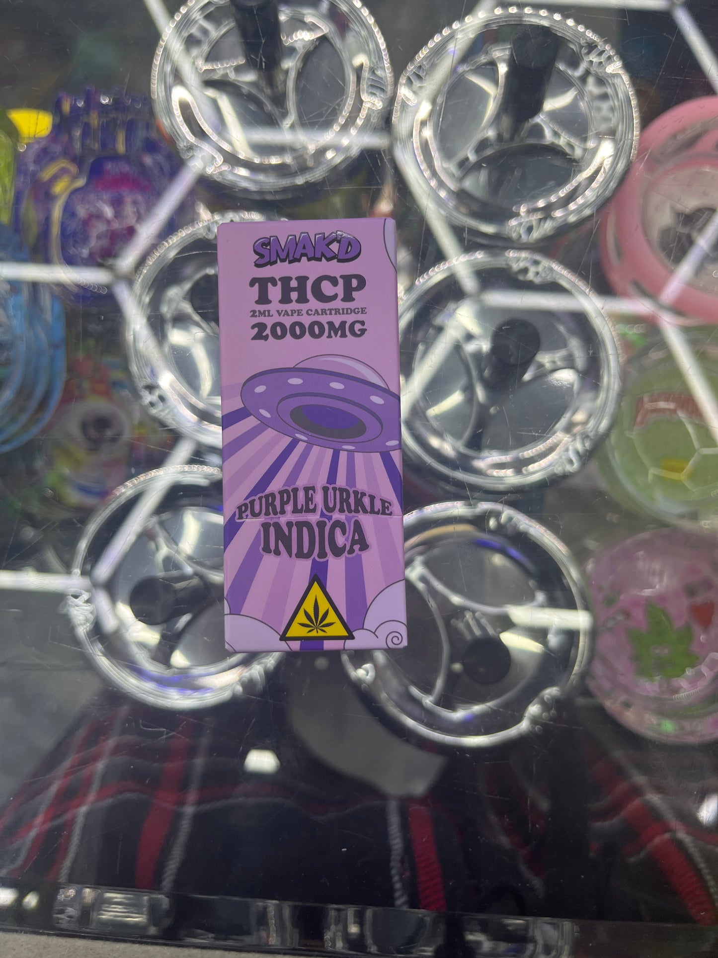 Smakd thcp 2g vape cartridge purple urkel indica