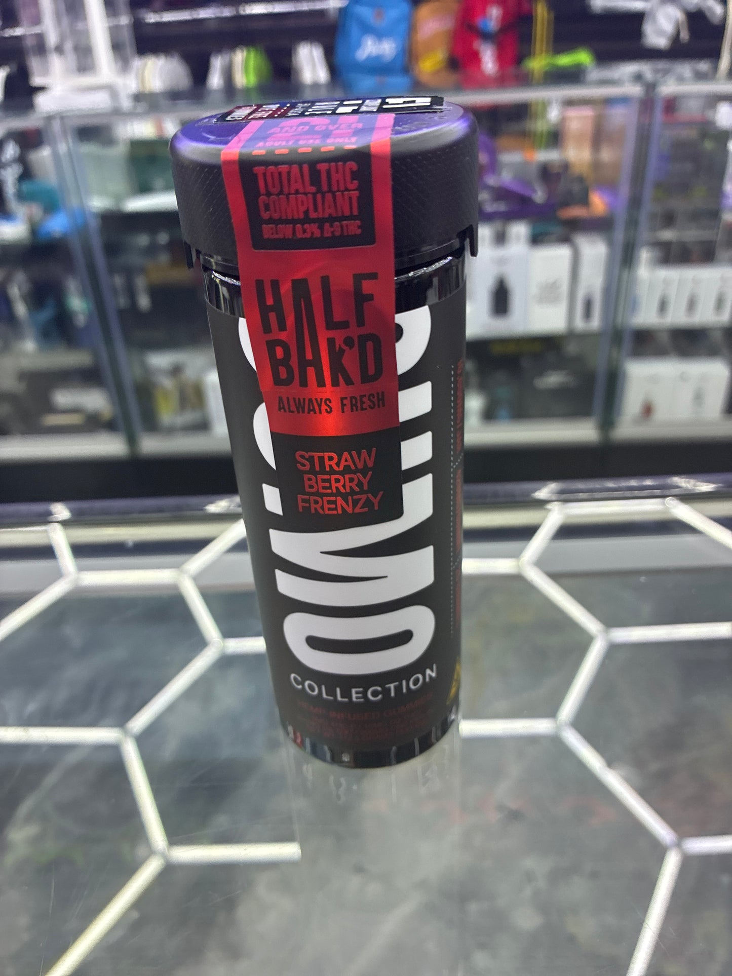 Half baked sumo 10000mg gummies 25ct jar strawberry frenzy