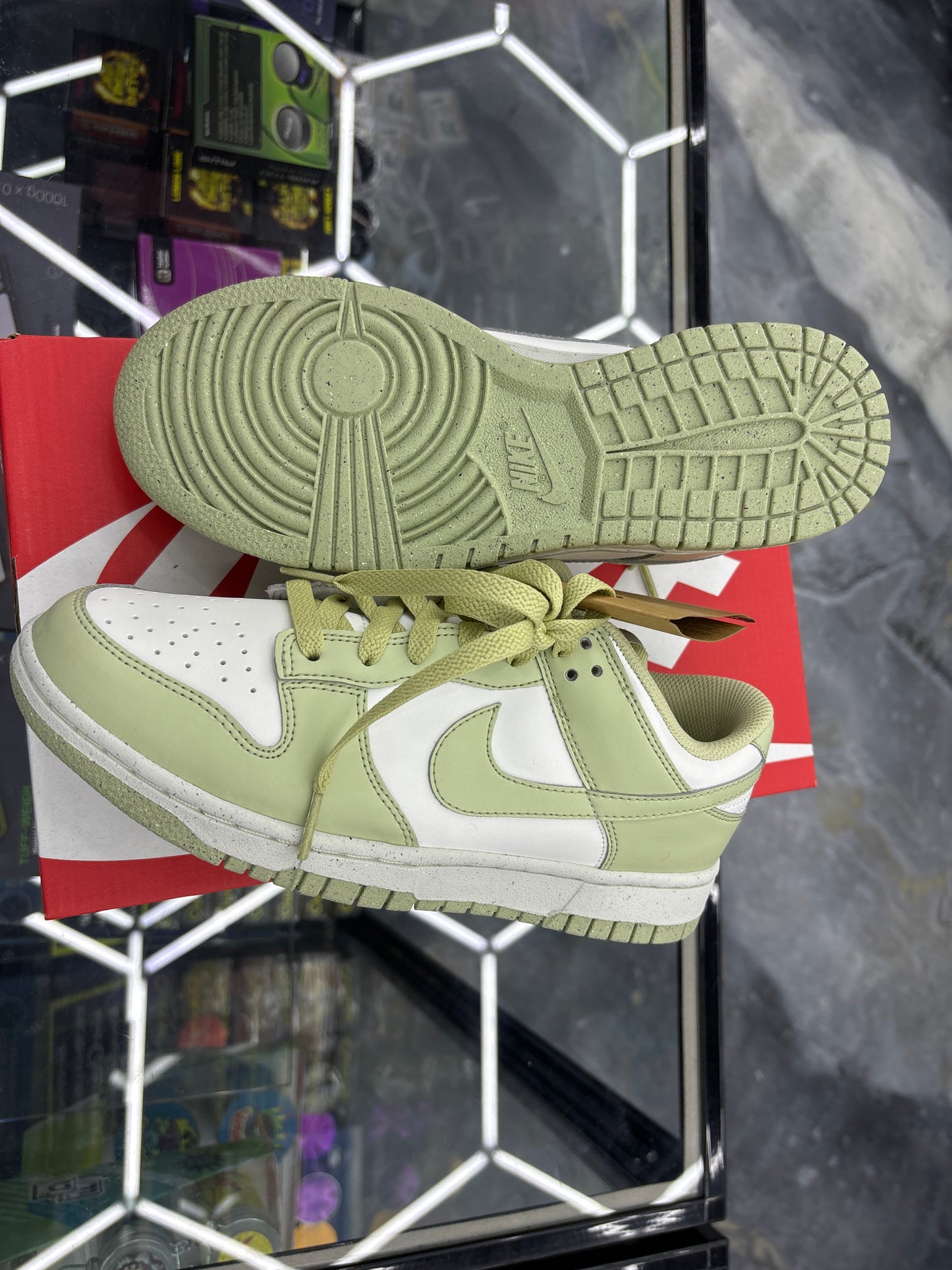 Nike women dunk low next nature olive aura size 7.5