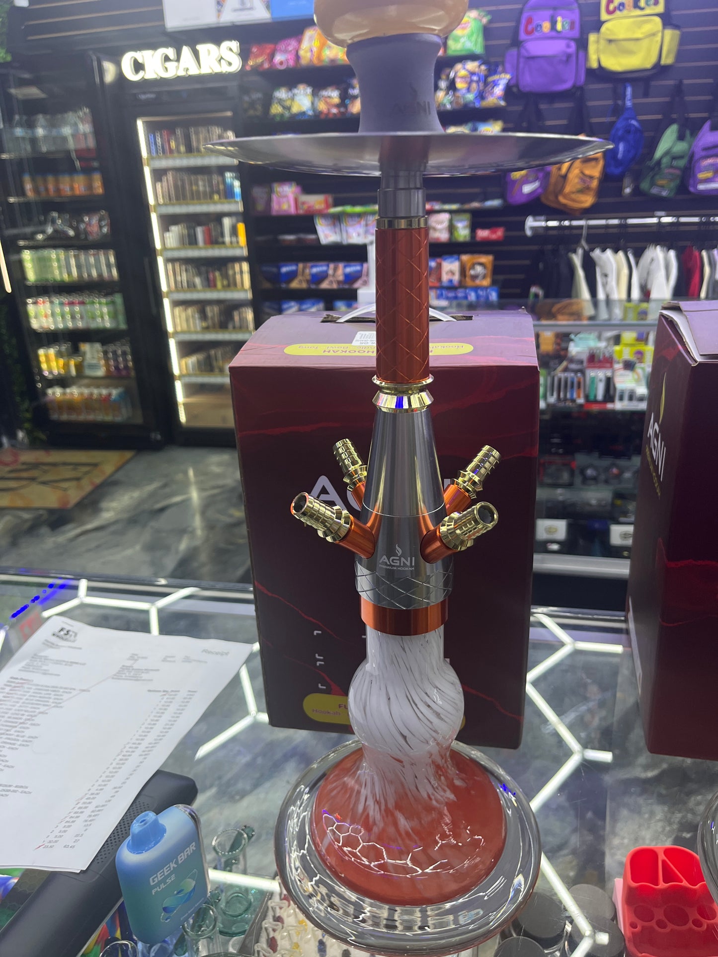 Agni premium hookah orange