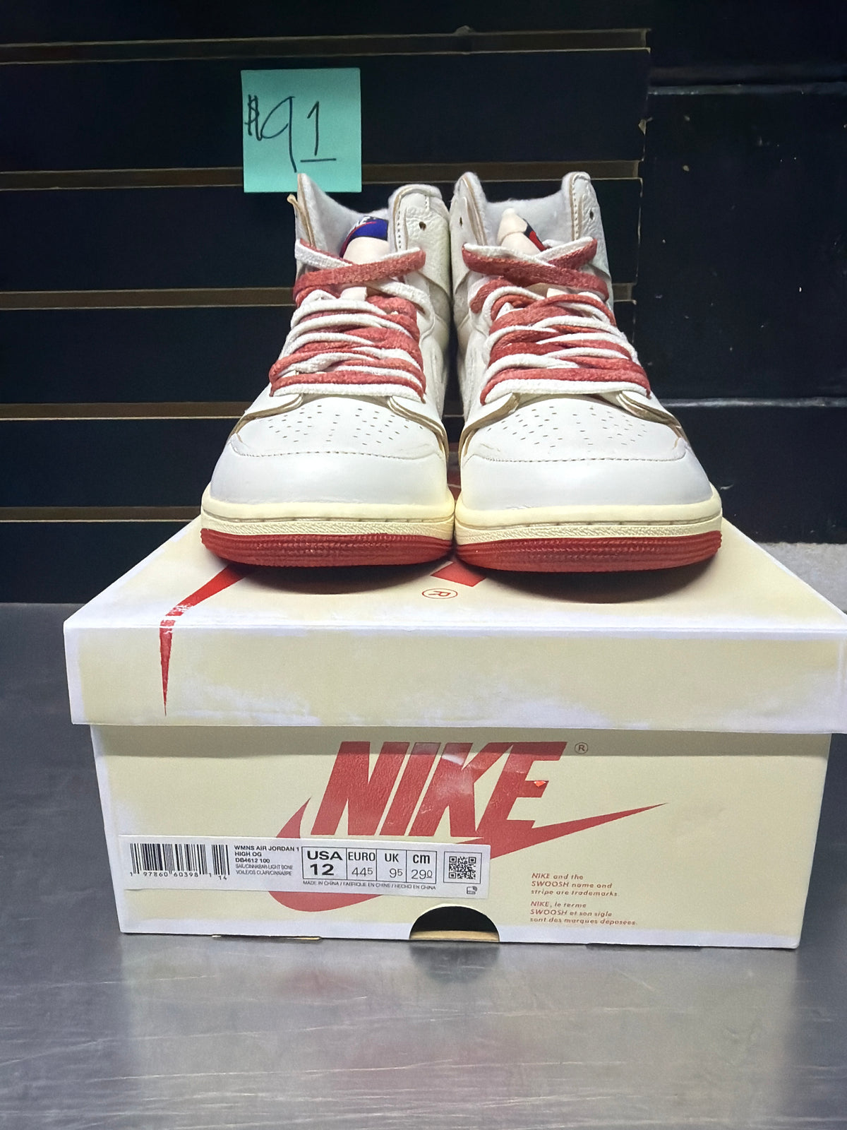 Jordan 1 Retro High Rare Air Sail Cinnabar Size 12