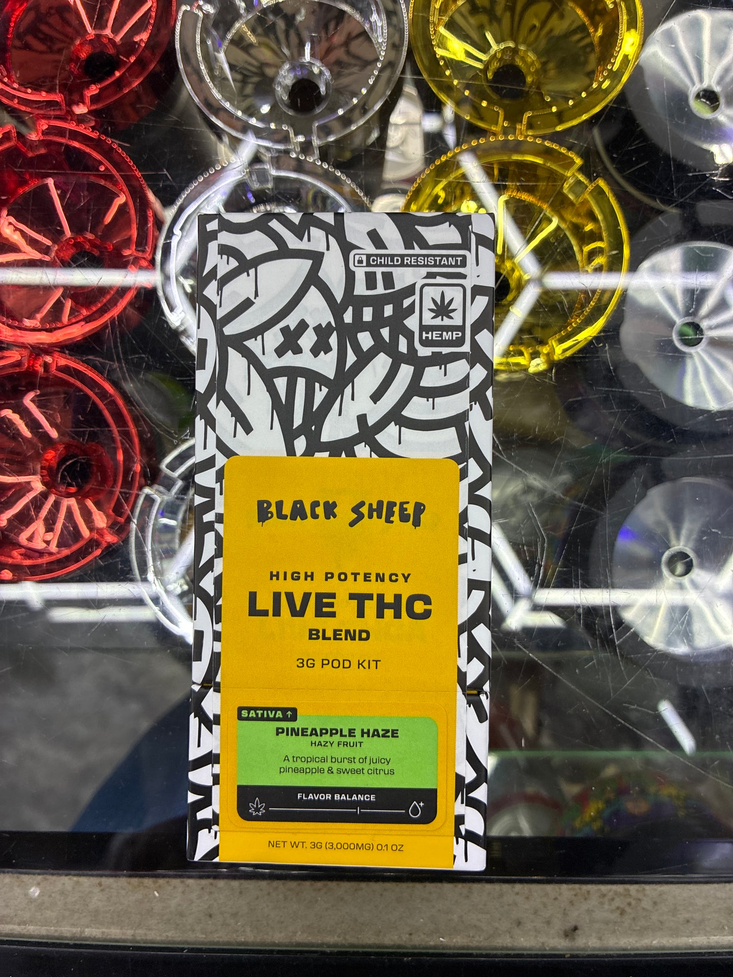 Black sheep live thca blend 3g pod kit Sativa pineapple haze