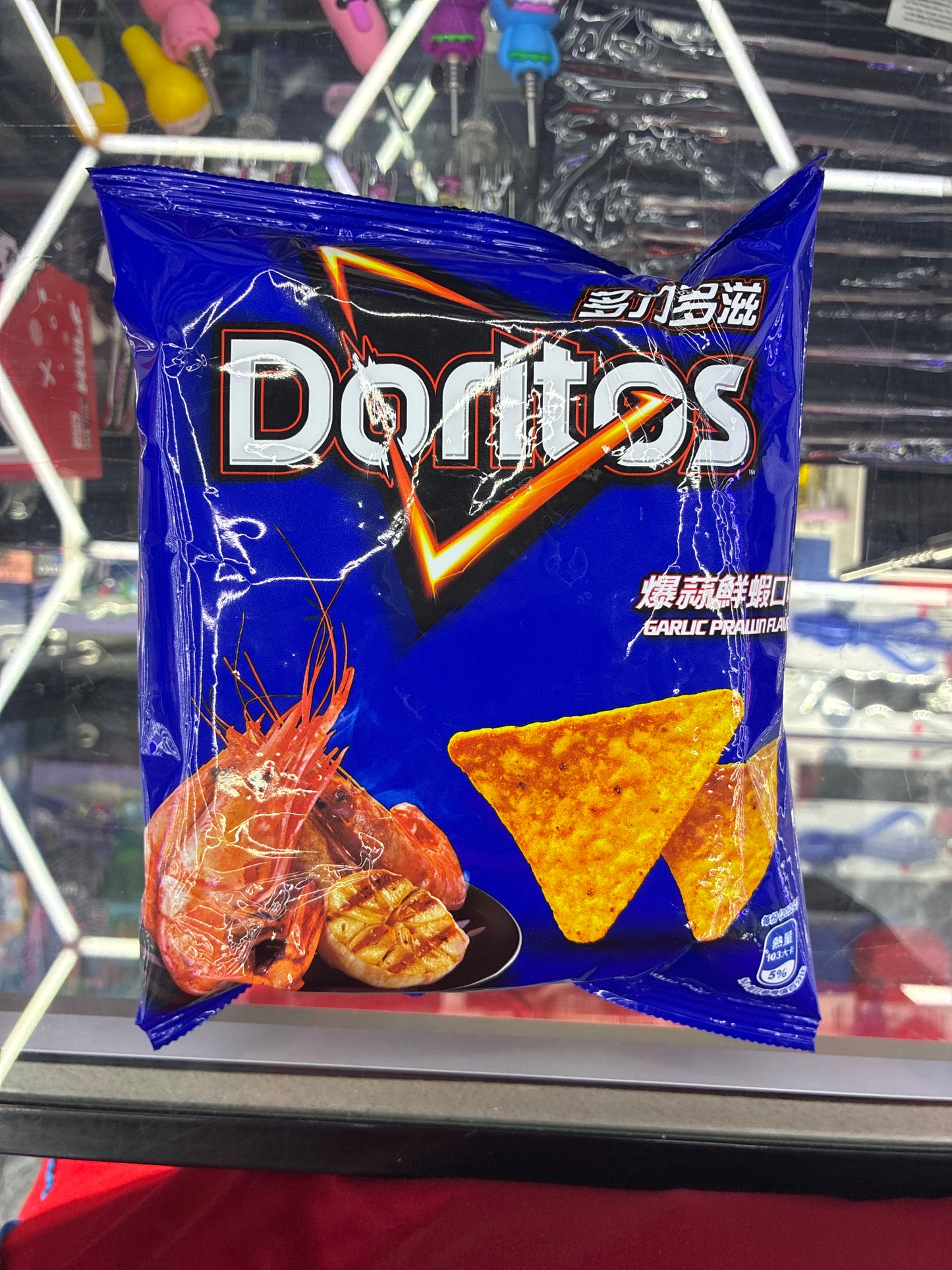 Doritos garlic prawn flavor