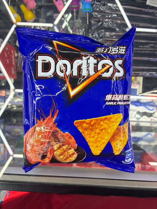 Doritos garlic prawn flavor