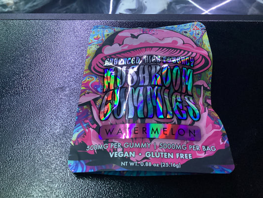 Fvkd enhance hypo mushroom gummy’s watermelon 500 MG per gummy 5000 MG per bag