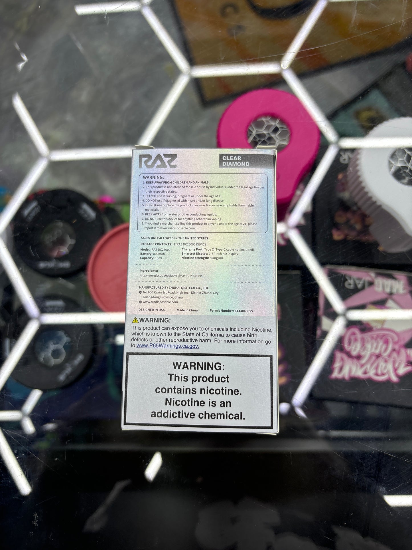 Raz dc25000 25k puffs clear diamond